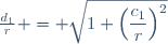 \frac{d_1}{r} = \sqrt{1+\left(\dfrac{c_1}{r}\right)^2}