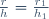 \frac{r}{h}=\frac{r_1}{h_1}