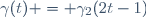 \gamma(t) = \gamma_2(2t-1)