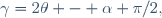 \gamma=2\theta - \alpha+\pi/2,