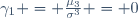 \gamma_1 = \frac{\mu_3}{\sigma^3} = 0\,