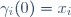 \gamma_i(0)=x_i