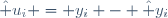 \hat u_i = y_i - \hat y_i