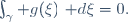 \int_\gamma g(\xi)~\mathrm d\xi=0.