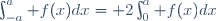 \int_{-a}^{a} f(x)dx= 2\int_0^{a} f(x)dx\,