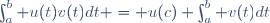 \int_a^b u(t)v(t)dt = u(c) \int_a^b v(t)dt