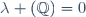 \lambda (\mathbb{Q})=0