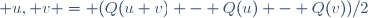 \lang u, v\rang = (Q(u+v) - Q(u) - Q(v))/2\,