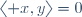 \langle x,y\rangle=0