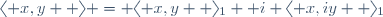 \langle x,y  \rangle = \langle x,y  \rangle_1+ i \langle x,iy  \rangle_1