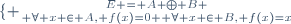 \lbrace {E = A \oplus B \atop \forall x \in A, f(x)=0 \\ \forall x \in B, f(x)=x}