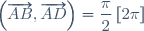 \left(\overrightarrow{AB},\overrightarrow{AD}\right)=\dfrac{\pi}{2}\,[2\pi]