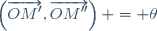 \left(\overrightarrow{OM'},\overrightarrow{OM''}\right) = \theta