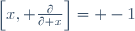 \left[x, \tfrac{\partial}{\partial x}\right]= -1