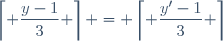\left\lceil \dfrac{y-1}{3} \right\rceil = \left\lceil \dfrac{y'-1}{3} \right\rceil