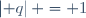 \left| q\right| = 1