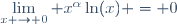 \lim\limits_{x \to 0} x^{\alpha}\ln(x) = 0