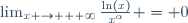 \lim_{x \to + \infty}\frac{\ln(x)}{x^{\alpha}} = 0