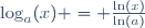 \log_a(x) = \frac{\ln(x)}{\ln(a)}