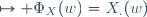 \begin{align}
 \Phi_X\colon (\Omega , \mathcal{F}) &\to (S^T , \mathcal{B}(S^T)) \\
 w &\mapsto \Phi_X(w)=X_{.}(w)
\end{align}