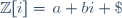 \mathbb{Z}[i]=\{a+bi \; |\; a,b\in \mathbb{Z} \}.