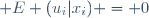 \mathbb E (u_i|x_i) = 0