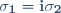 \mathbf{\sigma_1}=\mathbf{i}\mathbf{\sigma_2}