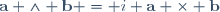 \mathbf{a} \wedge \mathbf{b} = i \mathbf{a} \times \mathbf{b}