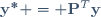 \mathbf{y}^\ast = \mathbf{P}^T\mathbf{y}