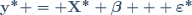 \mathbf{y}^\ast = \mathbf{X}^\ast \boldsymbol{\beta} + \boldsymbol{\varepsilon}^\ast