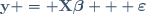 \mathbf{y} = \mathbf{X}\boldsymbol{\beta} + \boldsymbol{\varepsilon}