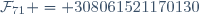 \mathcal{F}_{71} = 308061521170130