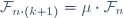 \mathcal{F}_{n\cdot(k+1)}=\mu\cdot\mathcal{F}_n