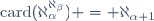 \mathrm{card}(\aleph_{\alpha}^{\aleph_{\beta}}) = \aleph_{\alpha+1}