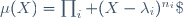 \mu(X)=\prod_i (X-\lambda_i)^{n_i}\;