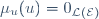 \mu_u(u)=0_{\cal{L}(E)}