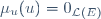 \mu_u(u)=0_{\mathcal{L}(E)}