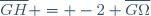 \overline{GH} = -2 \overline{G\Omega}