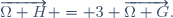 \overrightarrow{\Omega H} = 3 \overrightarrow{\Omega G}.