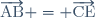 \overrightarrow{\text{AB}} = \overrightarrow{\text{CE}}
