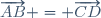 \overrightarrow{AB} = \overrightarrow{CD}