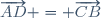 \overrightarrow{AD} = \overrightarrow{CB}