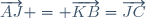 \overrightarrow{AJ} = \overrightarrow{KB}=\overrightarrow{JC}