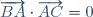\overrightarrow{BA}\cdot\overrightarrow{AC}=0