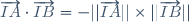 \overrightarrow{IA}\cdot\overrightarrow{IB}=-||\overrightarrow{IA}||\times||\overrightarrow{IB}||