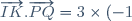\overrightarrow{IK}.\overrightarrow{PQ}=3\times(-1)+2\times3+(-1)\times3=-3+6-3=0