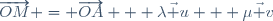 \overrightarrow{OM} = \overrightarrow{OA} + \lambda\vec u + \mu\vec v
