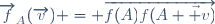 \overrightarrow{f}_A(\overrightarrow{v}) = \overrightarrow{f(A)f(A+\vec v)}