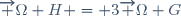 \overrightarrow {\Omega H} = 3\overrightarrow {\Omega G}
