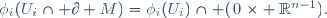 \phi_i(U_i\cap \partial M)=\phi_i(U_i)\cap (\{0\}\times \R^{n-1}).